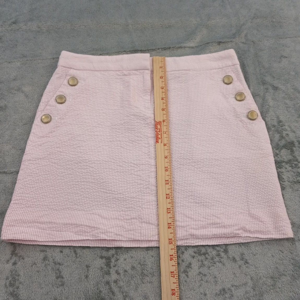 J.Crew J.Crew Skirt Short Pencil Pink Striped Seersucker Cotton Size 2 Pockets Womens Size 26" / US 2 / IT 38 - 5 Thumbnail