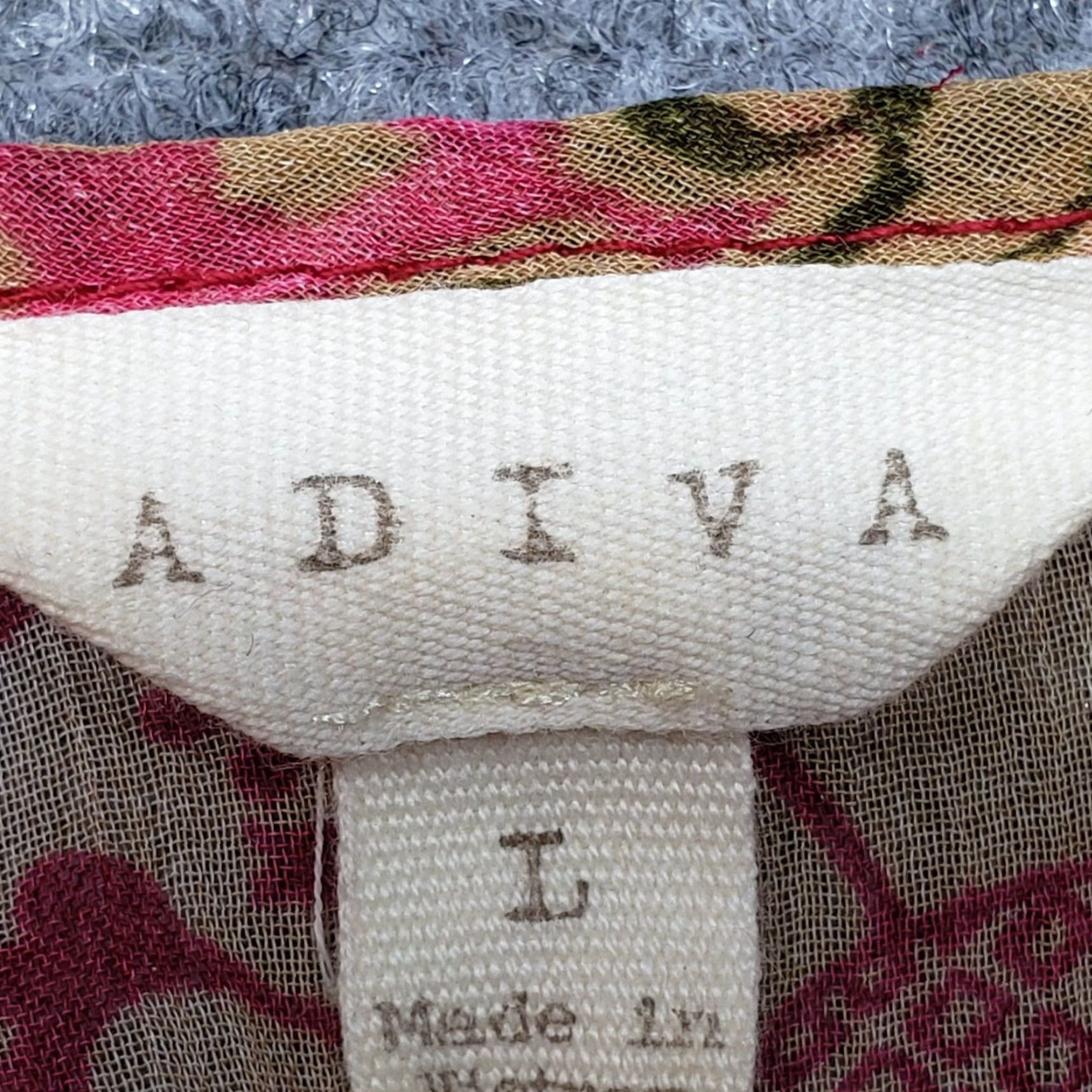 Pinko Adiva Blouse Womens L Pink Gold Floral V-Neck Polyester Lace 3/4 Sleeve Button Size L / US 10 / IT 46 - 7 Thumbnail
