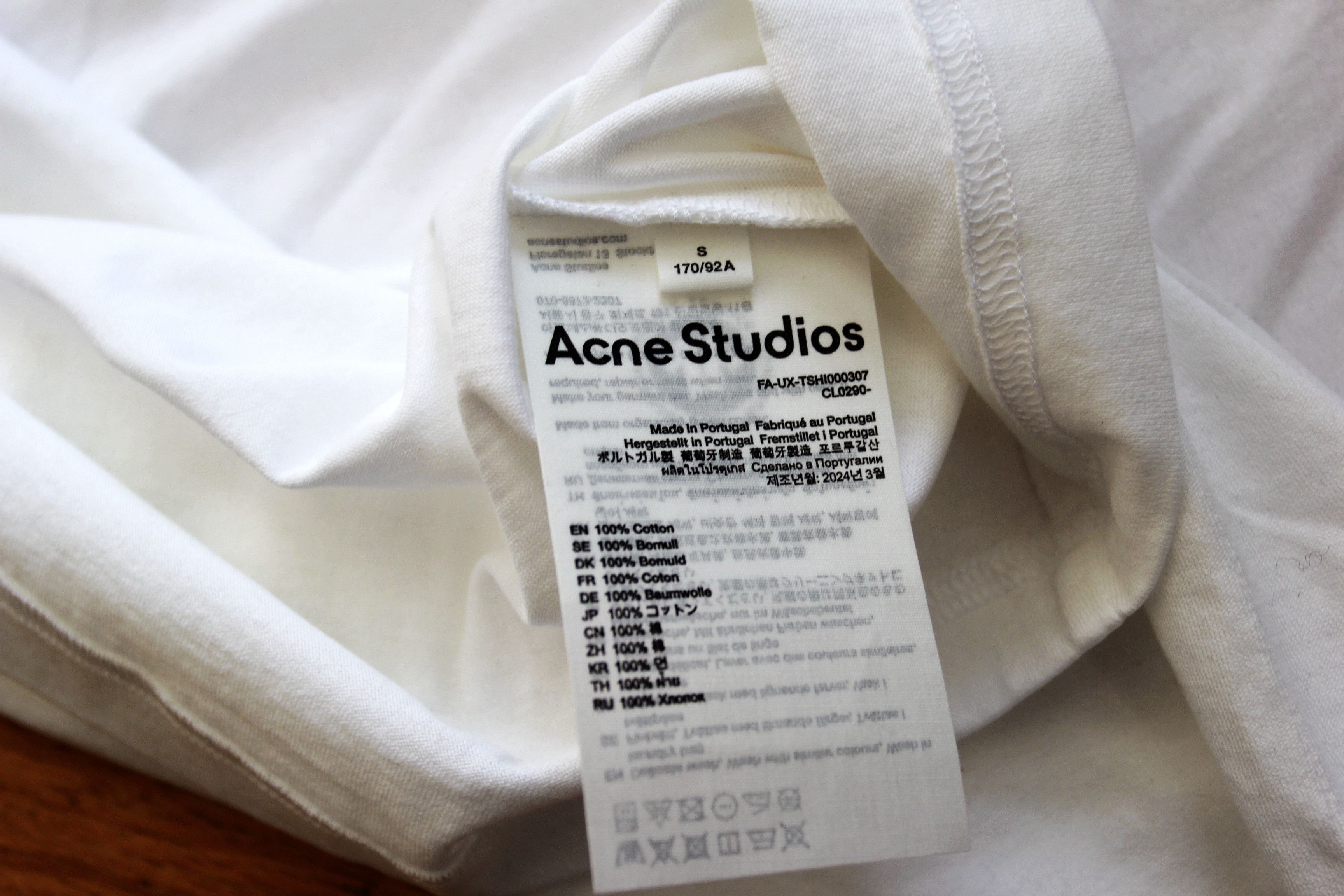 Acne Studios BNWT AW24 ACNE STUDIOS PATCH WHITE TSHIRT S Size US S / EU 44-46 / 1 - 10 Thumbnail