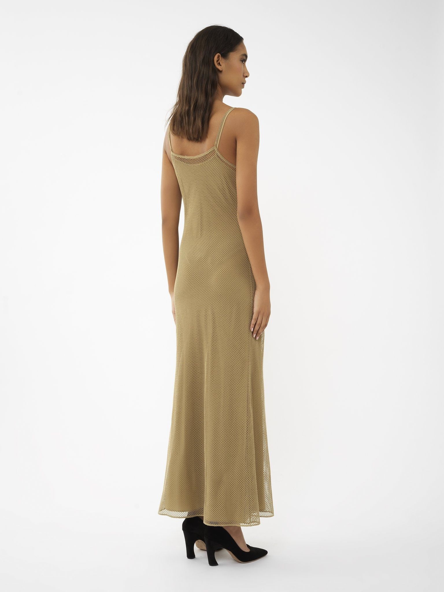 Chloe o1loc1c0325 CHC24 Dress in Safari Khaki Size L / US 10 / IT 46 - 3 Thumbnail