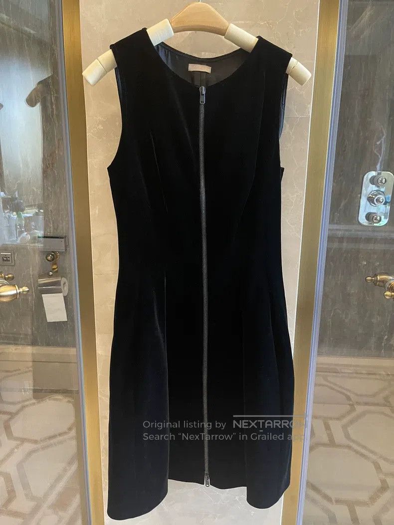 Alaia Alaia Black Zipper Sleeveless Velvet Mini Dress with Waist Size S / US 4 / IT 40 - 1 Thumbnail