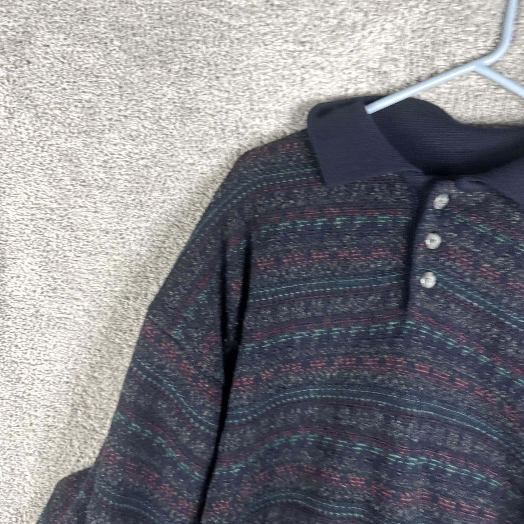 Jantzen Jantzen Sweater Mens 2XL Blue Fair Isle Knit Collared Henley Pullover Casual Size US XXL / EU 58 / 5 - 5 Thumbnail