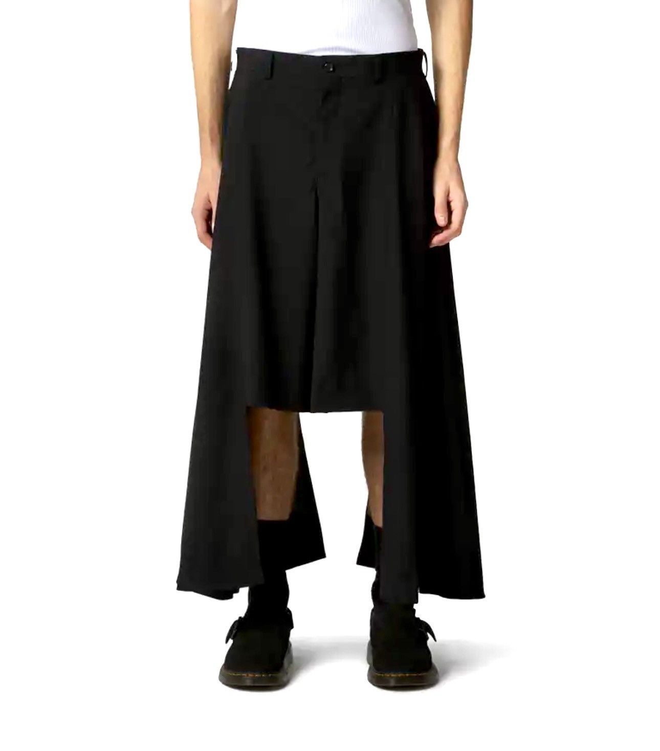 Comme des Garcons Homme Plus Comme des Garçons Homme Plus Asymmetrical Pants in Black Size US 34 / EU 50 - 1 Thumbnail