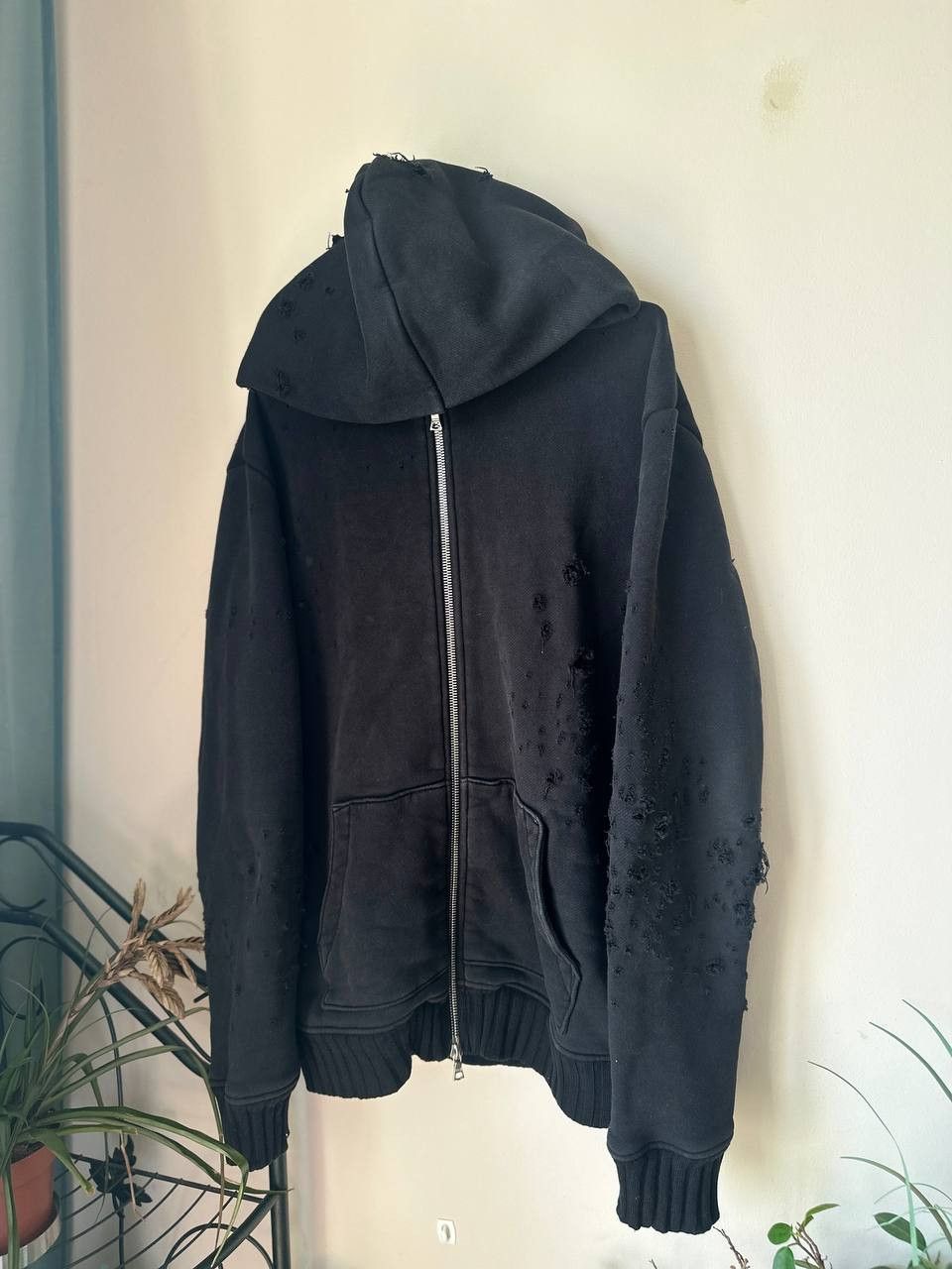 Amiri Amiri distressed zip hoodie Size US XL / EU 56 / 4 - 1 Thumbnail