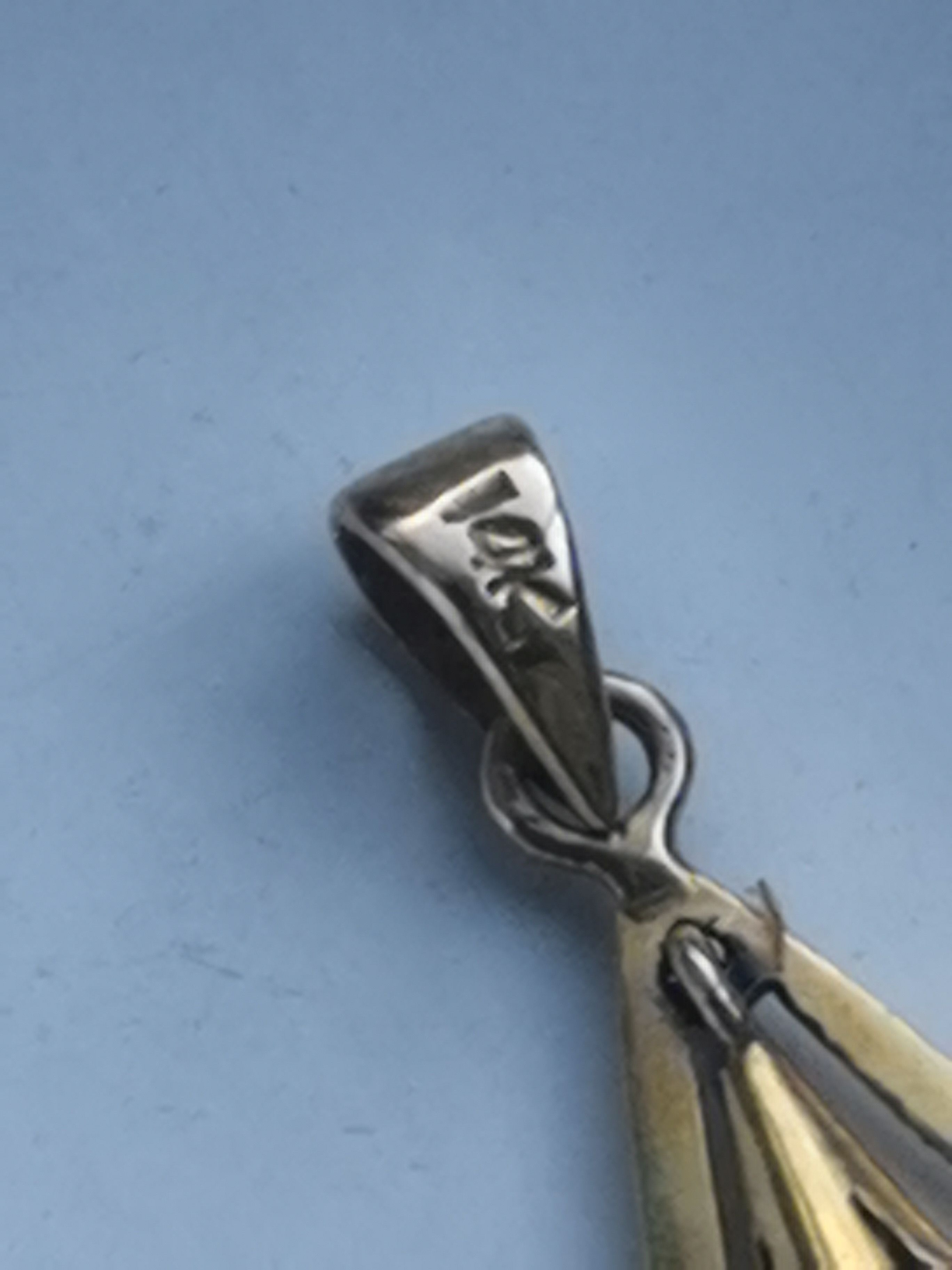 Vintage Vintage rare 14k/14 karat yellow gold jade pendant/charm Size ONE SIZE - 3 Thumbnail