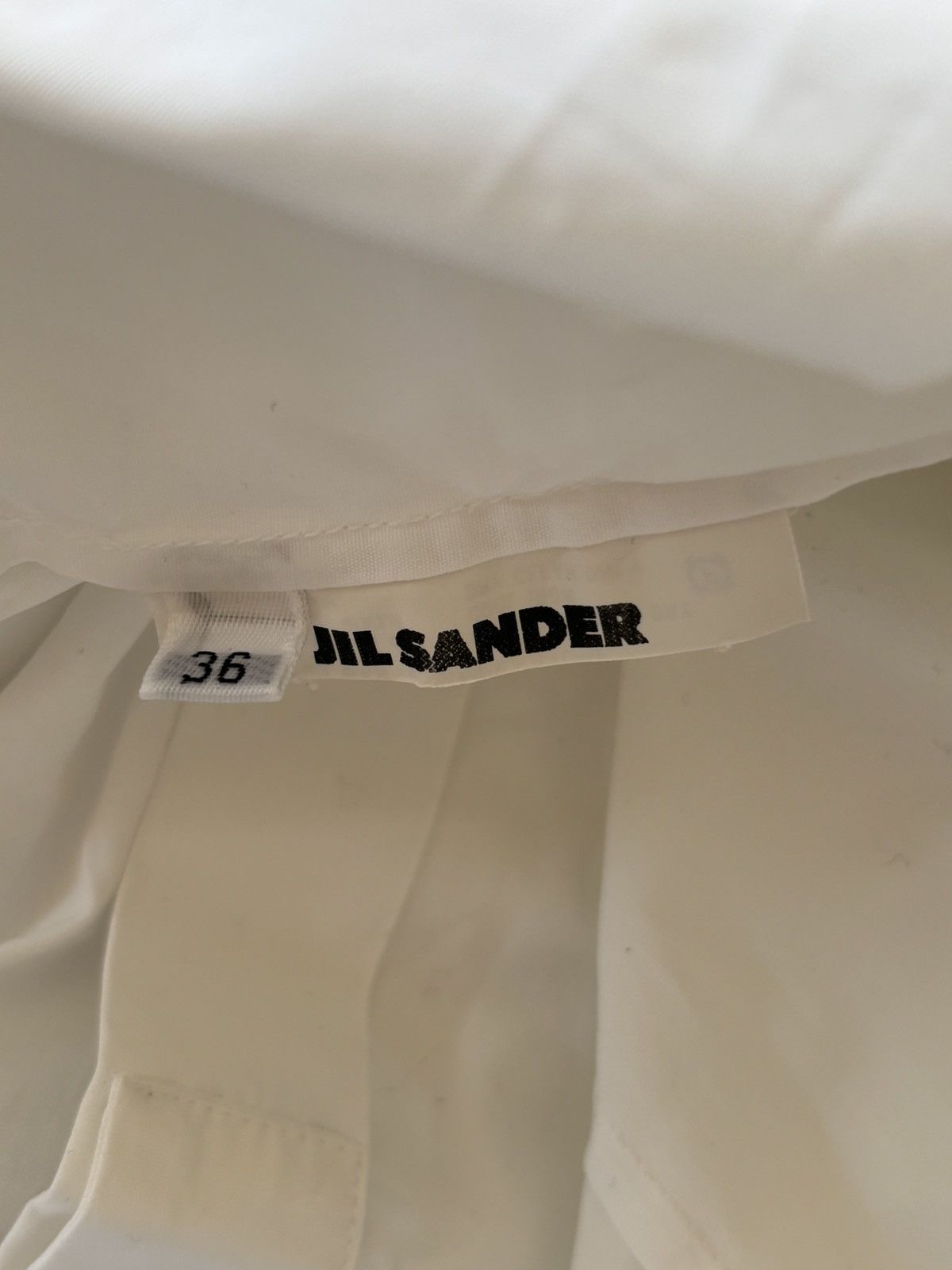 Jil Sander Jil Sander white XS/S fine cotton women's shirt Size S / US 4 / IT 40 - 6 Thumbnail