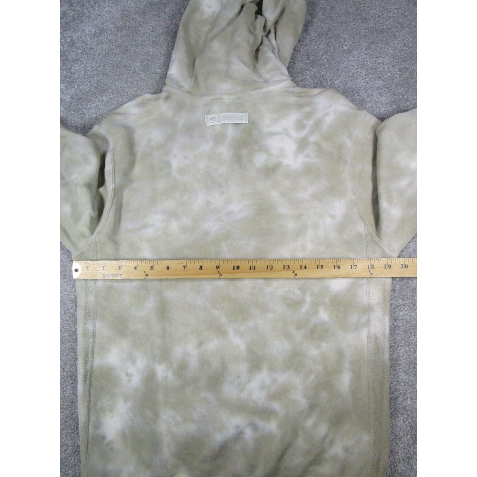 Nike Nike Hoodie Womens XS Beige White Cotton Pullover Crew Neck Tie Dye Regular Fleece Gym & Training Womens Size XS / US 0-2 / IT 36-38 - 6 Thumbnail