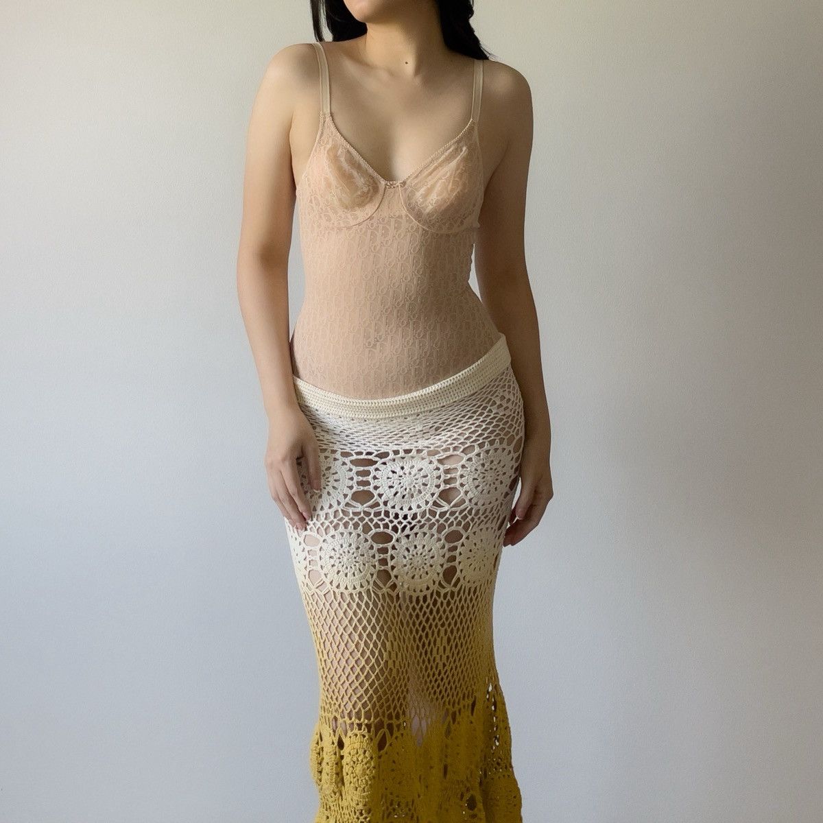 Dior Christian Dior 1990s Monogram Mesh Bodysuit (34B/32C/XXS–XS) Size XS / US 0-2 / IT 36-38 - 4 Thumbnail