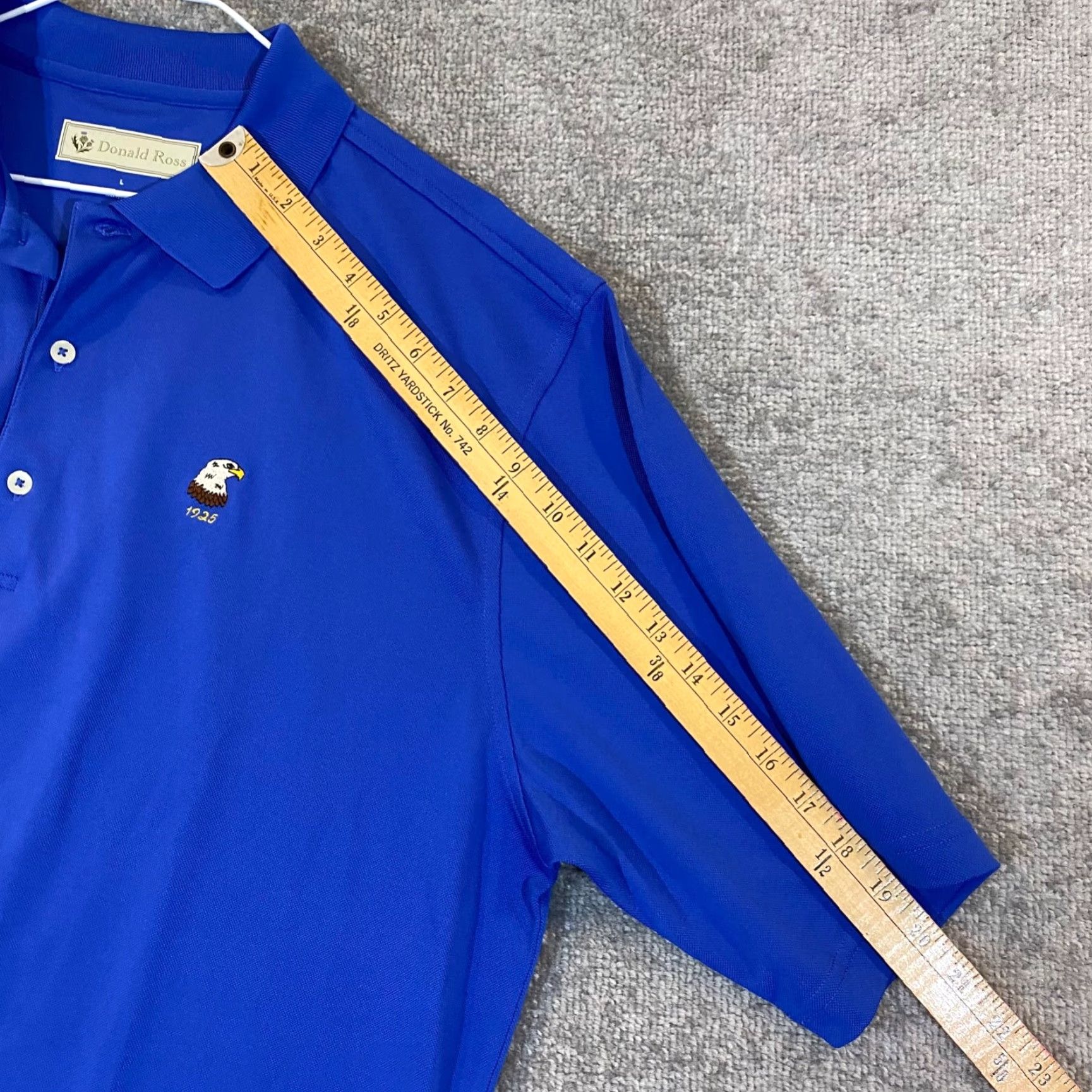 Vintage Donald Ross Polo Men Large Deep Blue Rehoboth Beach CC DE Performance Golf Shirt Size US L / EU 52-54 / 3 - 7 Thumbnail