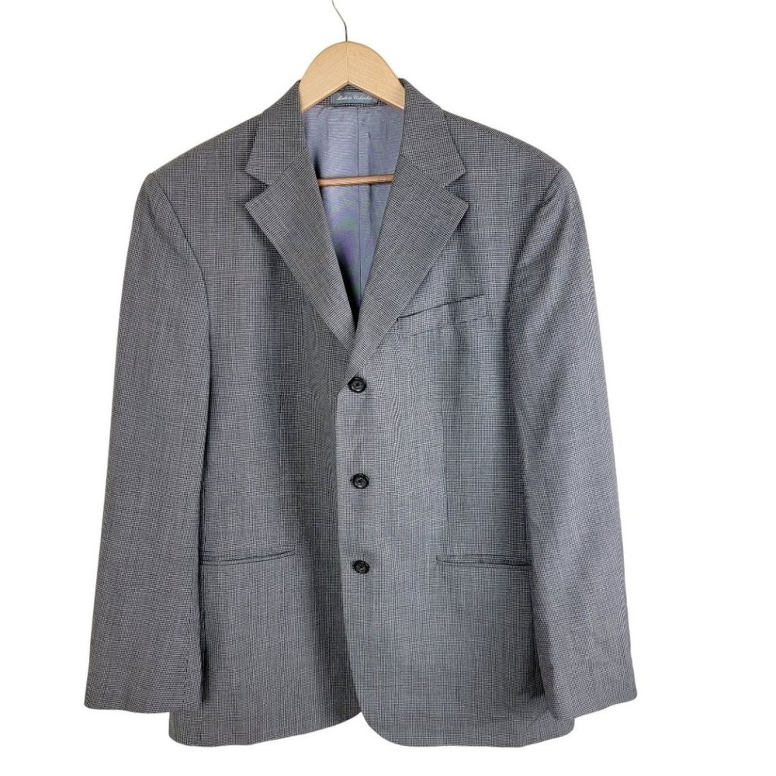 Oscar De La Renta Oscar de la Renta Mens Check Wool Blazer Sportcoat Size 42R - 1 Thumbnail