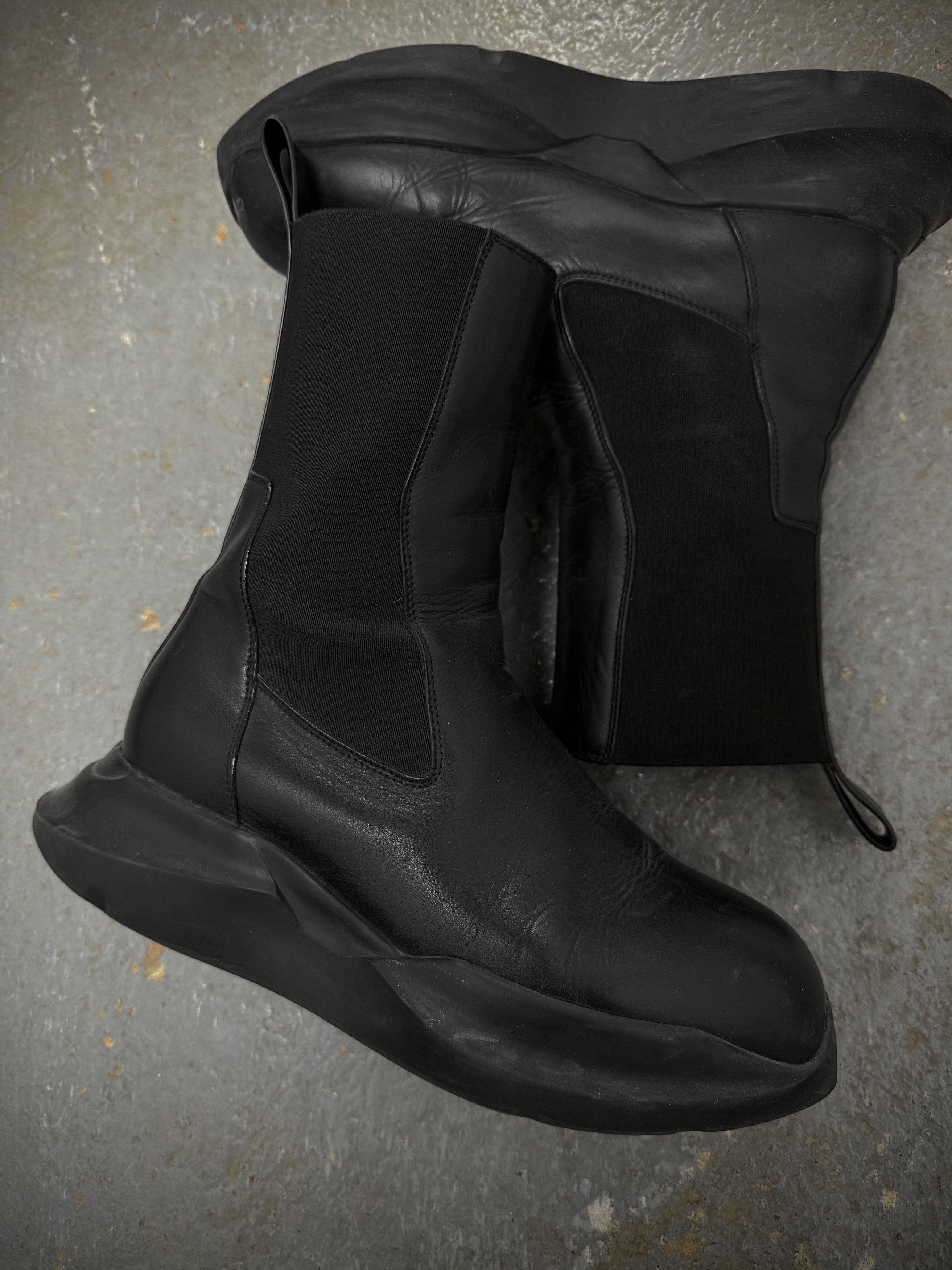 Rick Owens Rick Owens SS23 "EDFU" Geth Beatle Chelsea Leather Boots Size US 7 / EU 40 - 2 Thumbnail