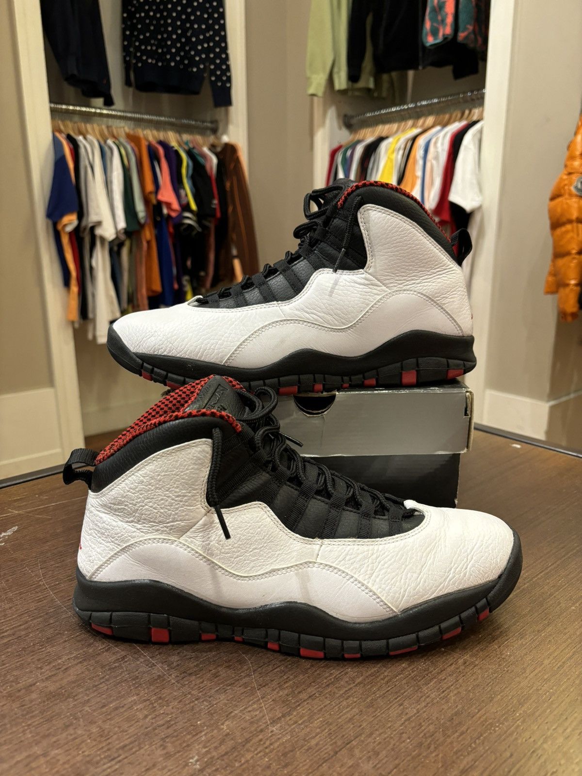 Chicago Bulls Jordan 10 White Red Black Boys 2012 Nike Air Jordan