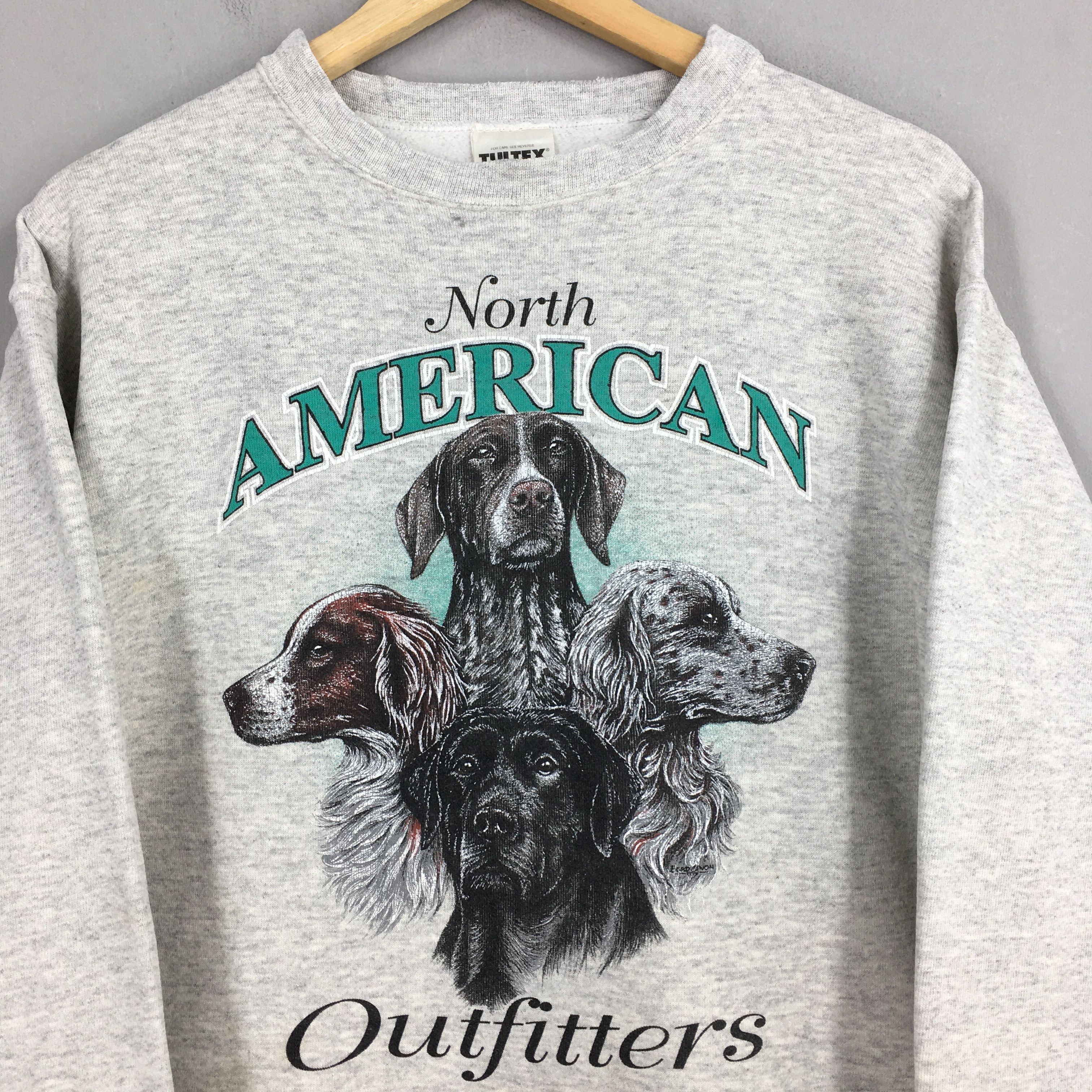 Big Dogs × Tultex 90s North American Outfitters Dogs Gray Sweatshirt Medium Size US M / EU 48-50 / 2 - 4 Thumbnail