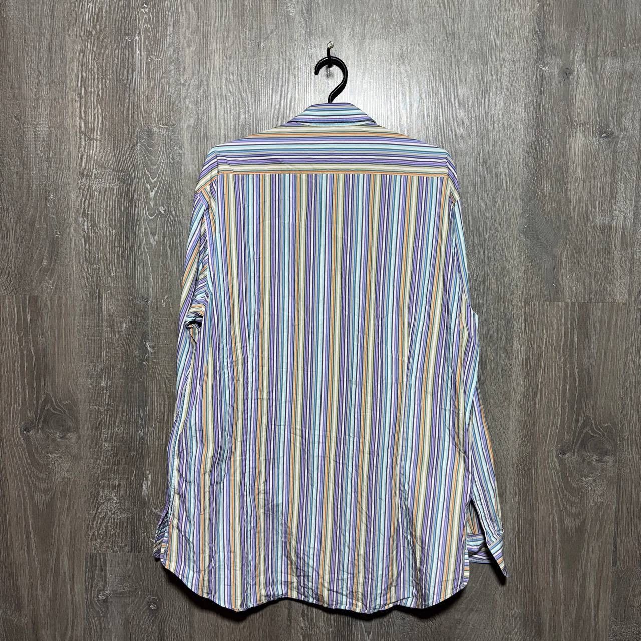 Etro Etro Milano Mens Multicolor Striped Long Sleeve Shirt Size US L / EU 52-54 / 3 - 6 Thumbnail