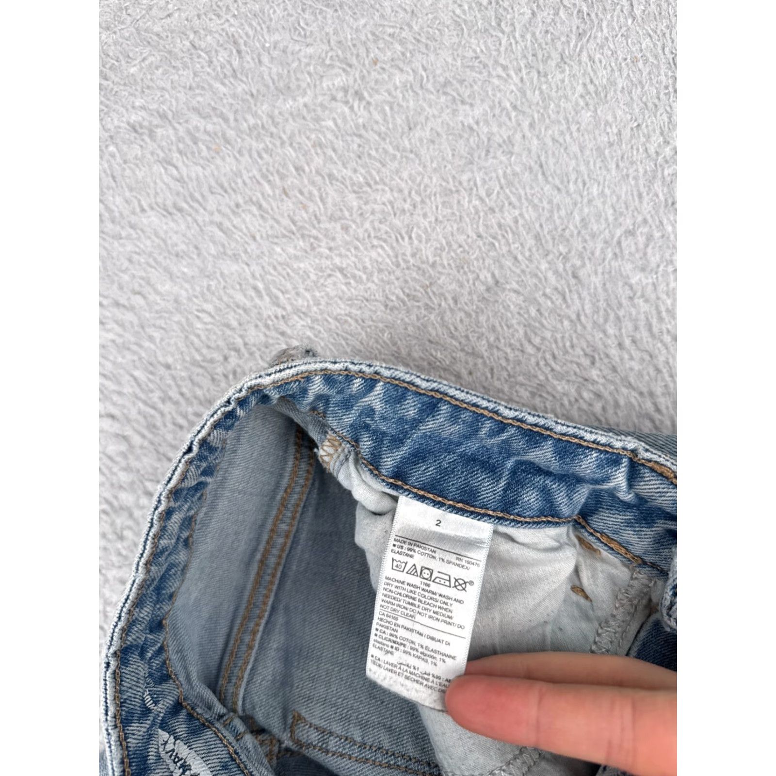 Old Navy Old Navy Wide Leg Jeans Womens 2 Blue Denim High Rise Crop 26x28 Distressed Cotton Size 26" / US 2 / IT 38 - 7 Thumbnail