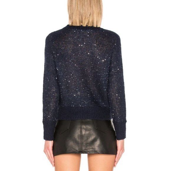Other Lovers + Friends Desert Nights Midnight Blue Sequin Sweater Size XXS / US 00 / IT 34 - 7 Thumbnail