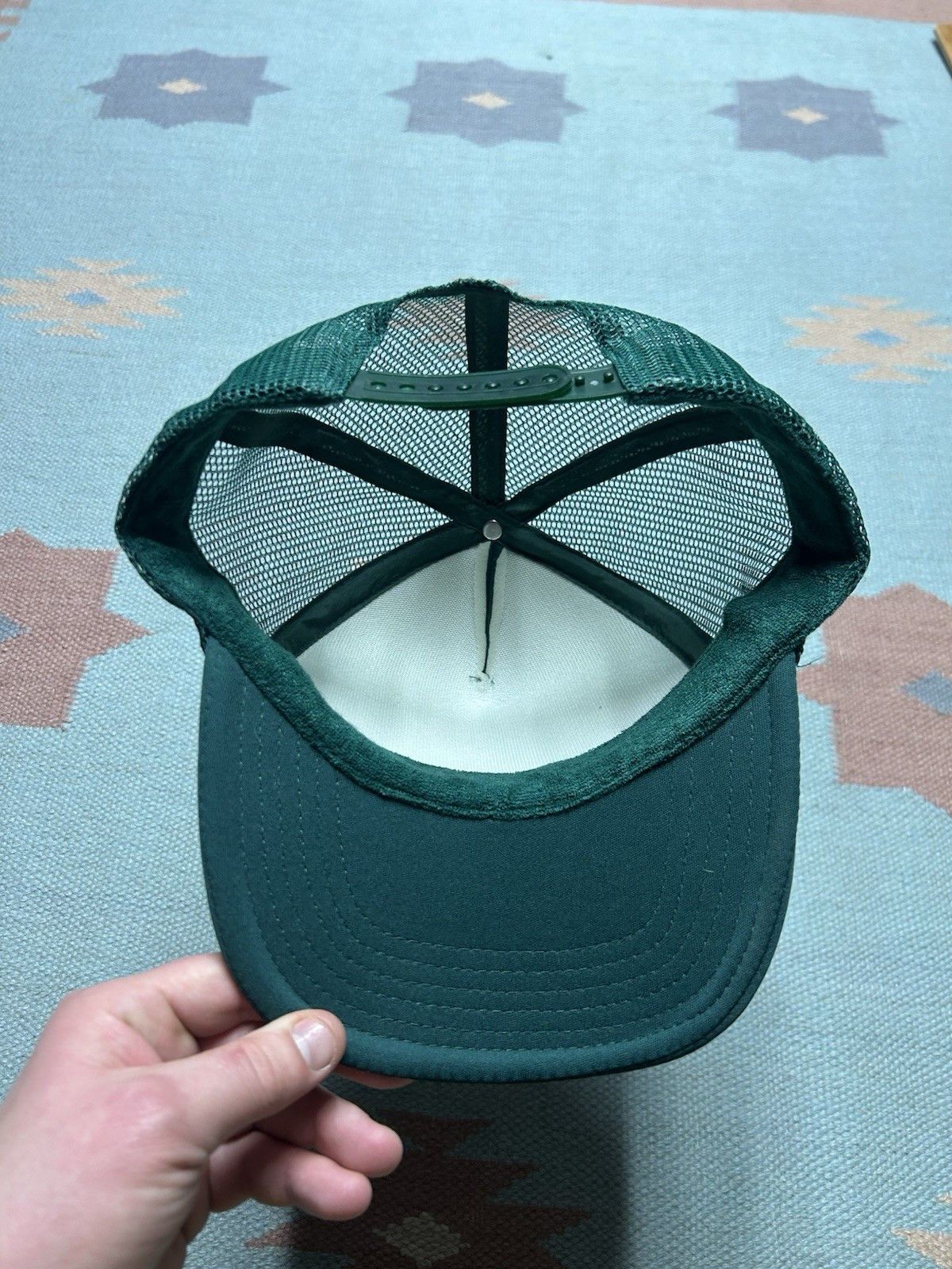 Vintage Vintage trucker hat Offline spell out forest green snapback Size ONE SIZE - 5 Thumbnail