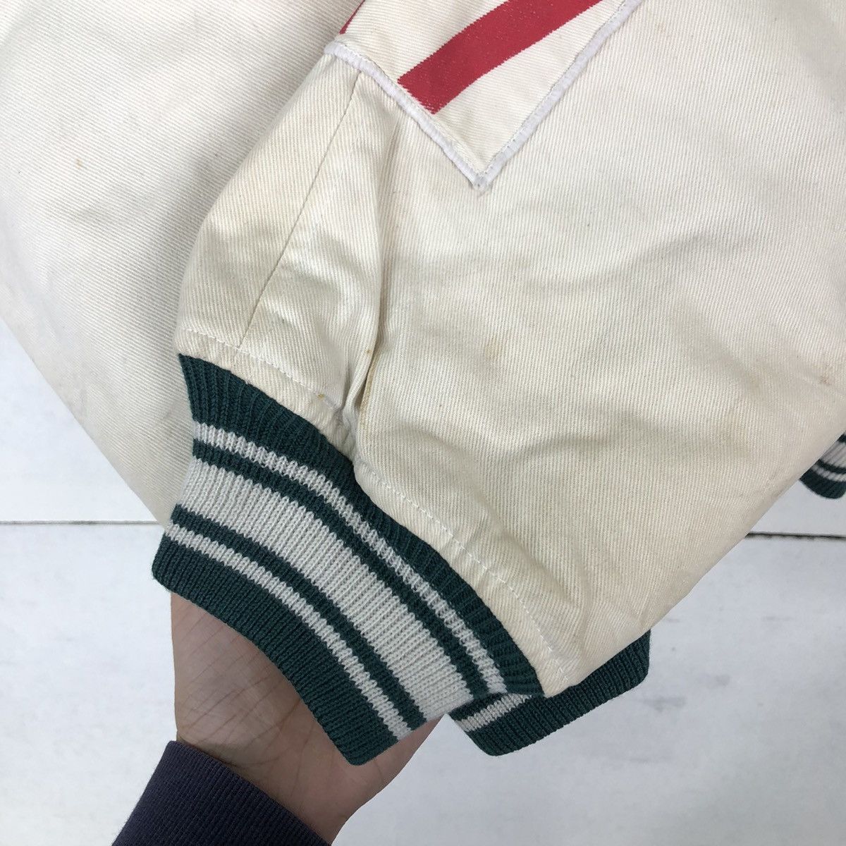Japanese Brand VINTAGE VARSITY JACKET SHELL TEC BIG LOGO SPELL OUT Size US M / EU 48-50 / 2 - 11 Thumbnail