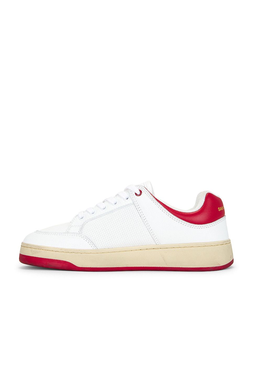 Saint Laurent Paris o1bcso1str1225 SL/61 Sneakers In Grained Leather in White Size US 7.5 / IT 37.5 - 5 Thumbnail