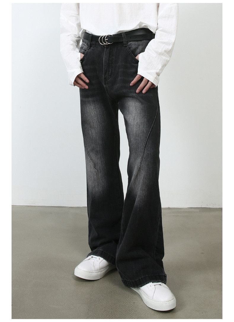 Japanese Brand American retro washed straight wide-leg flared jeans for men Size US 32 / EU 48 - 2 Thumbnail