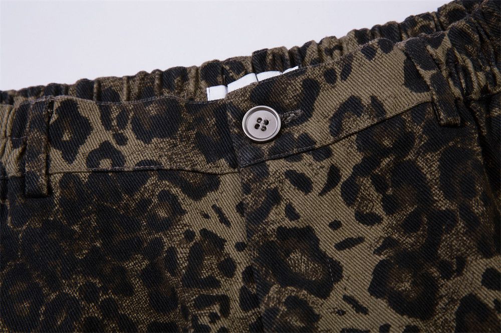 Designer × Japanese Brand Leopard print loose casual multi-pocket cargo shorts Size US 32 / EU 48 - 7 Thumbnail
