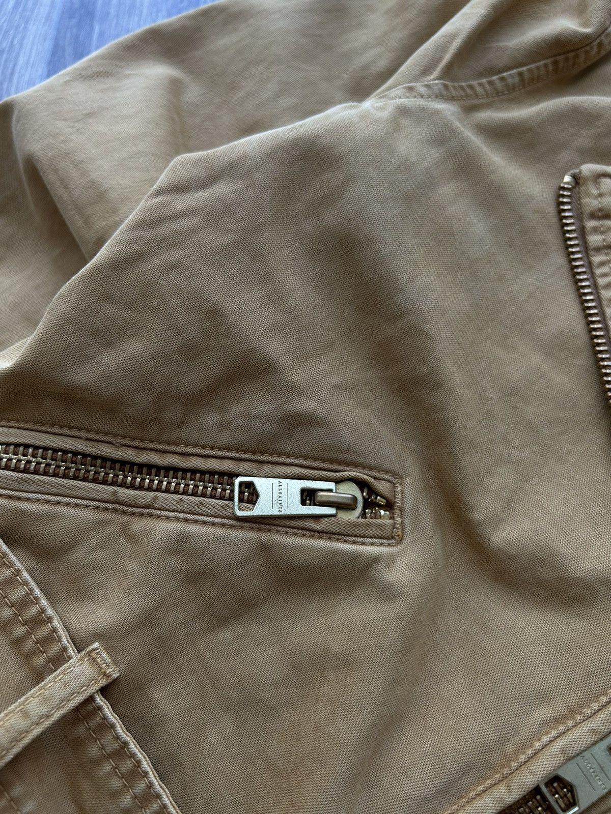 Allsaints Allsaints women’s biker gold denim jacket luxury Size M / US 6-8 / IT 42-44 - 4 Thumbnail