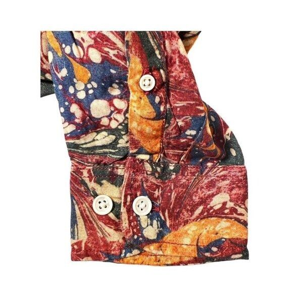 Corridor Corridor Mens Multi Marbleized Long Sleeve Collared Button U Size US L / EU 52-54 / 3 - 4 Thumbnail