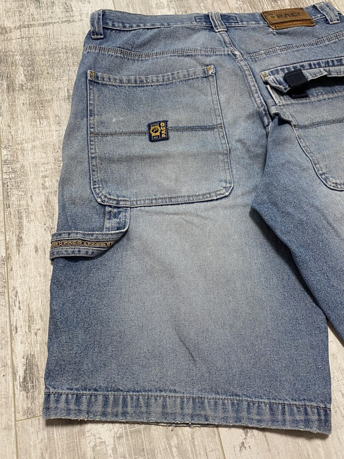 Vintage 💥VINTAGE PACO DISTRESSED DENIM SHORTS BAGGY Size US 32 / EU 48 - 7 Thumbnail