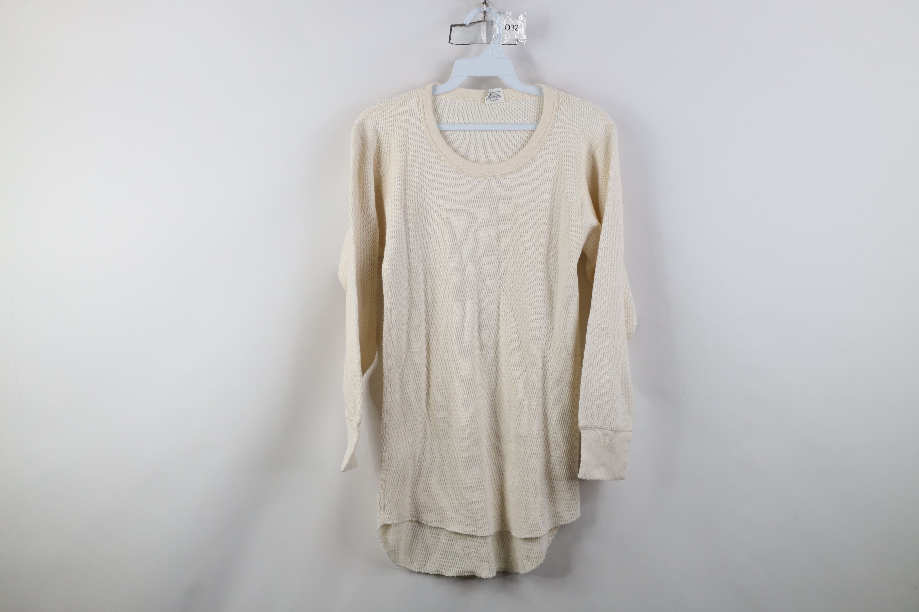Vintage Vintage 70s Streetwear Waffle Knit Long Sleeve T-Shirt USA Size US L / EU 52-54 / 3 - 1 Thumbnail