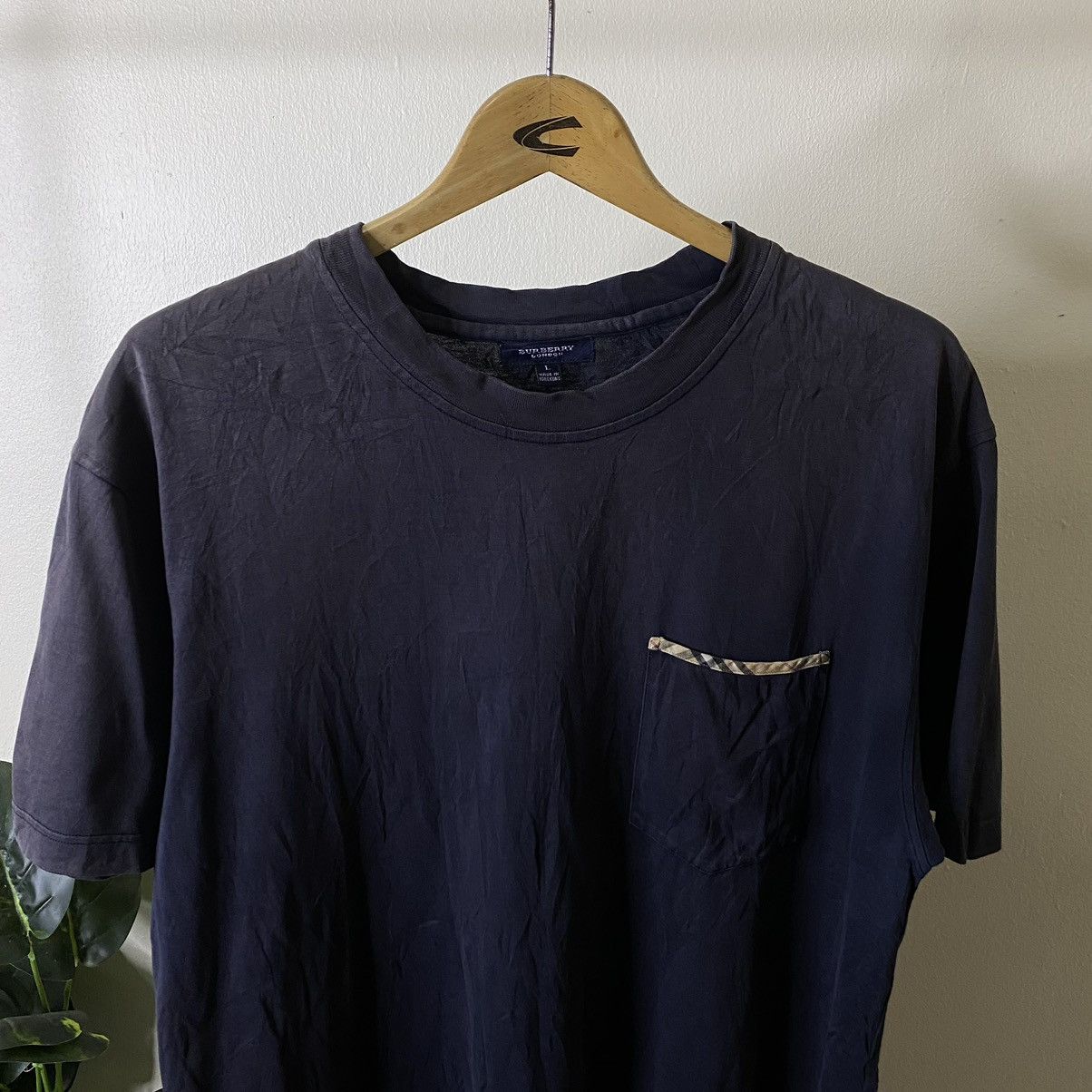 Burberry Burberry London Single Pocket Nova Check Detailing Tee Size US L / EU 52-54 / 3 - 2 Thumbnail