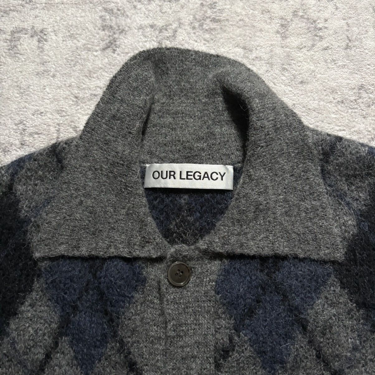 Our Legacy Our Legacy Evening Polo Argyle Wool/Alpaca Cardigan | 48 Size US L / EU 52-54 / 3 - 4 Thumbnail