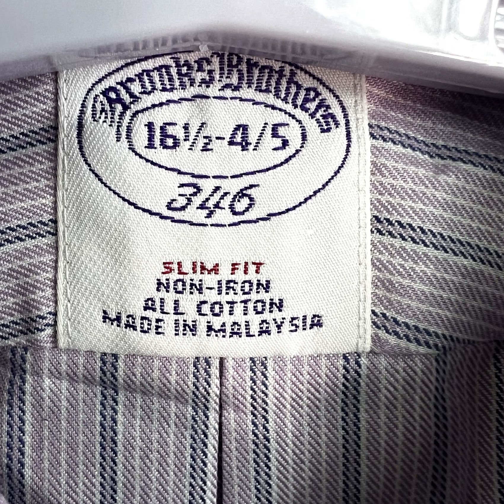Brooks Brothers Brooks Brothers Slim Fit Purple Striped Button-Down Shirt Mens 16.5 Regular Size 50 Chest Long Sleeve Button-Up Casual Dress Shirt Size US XL / EU 56 / 4 - 4 Thumbnail