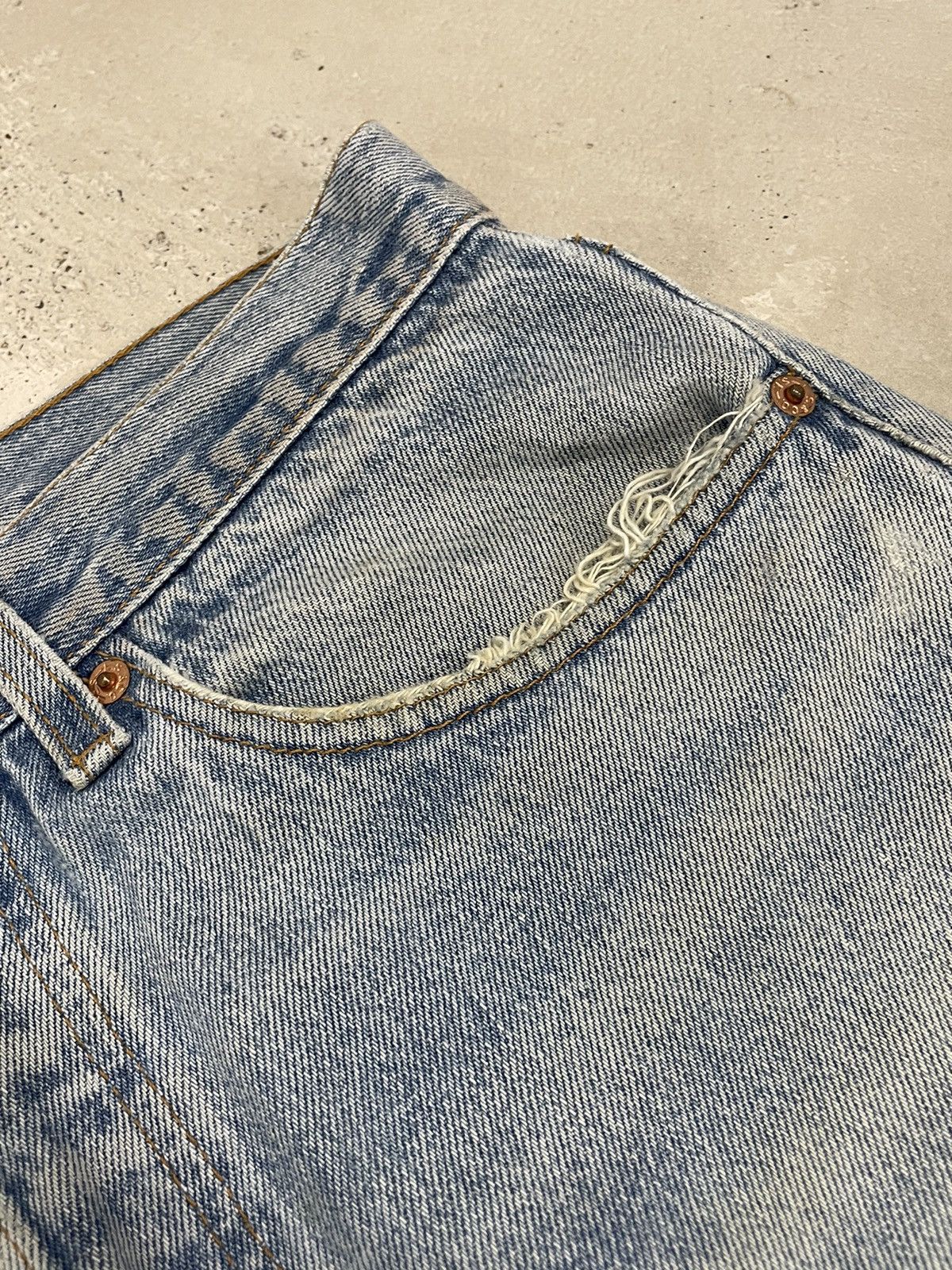 Levi's Vintage USA Levis 501 Distressed Rusty Cut Denim Size US 31 - 8 Thumbnail