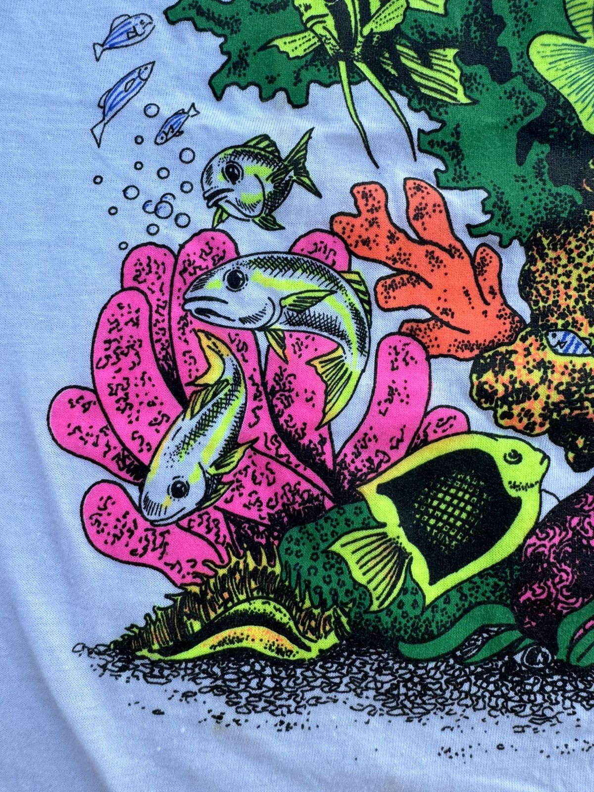 Vintage 1990’s Vintage Neon Fish Retro Cancun Mexico T-Shirt Size US L / EU 52-54 / 3 - 6 Thumbnail