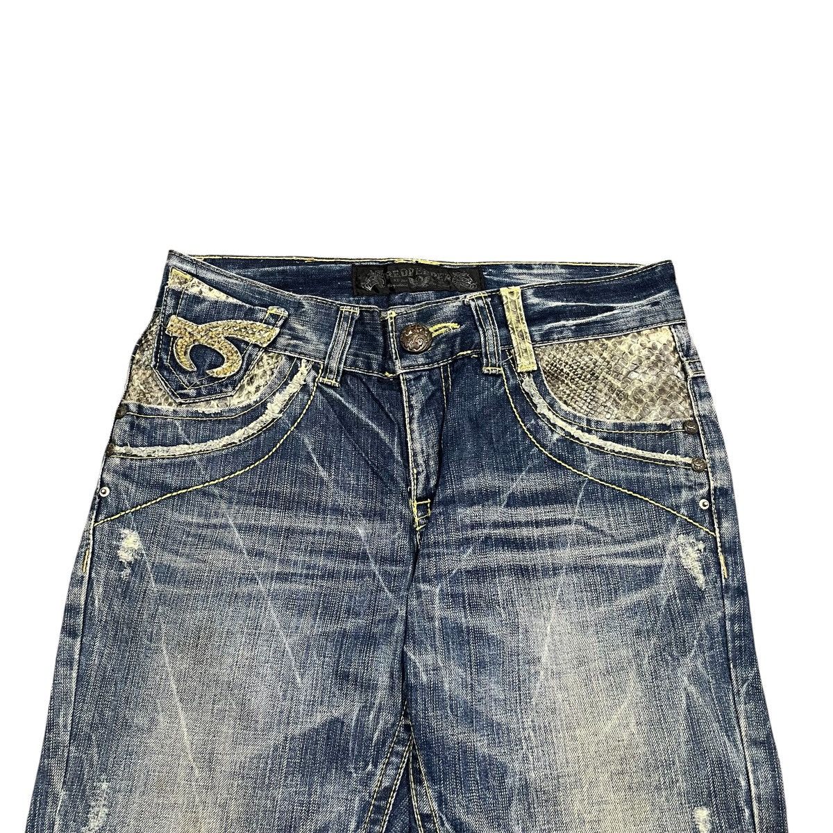Seditionaries RedPepper Denim Snake Skin Patch Faded Pant Size US 32 / EU 48 - 6 Thumbnail