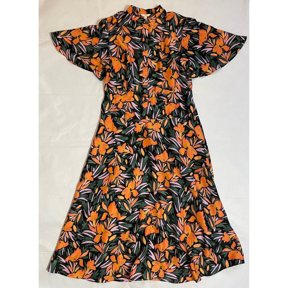 Joie NWT New $428 Joie Joan Silk Midi Floral Dress Size XS Size XS / US 0-2 / IT 36-38 - 6 Thumbnail
