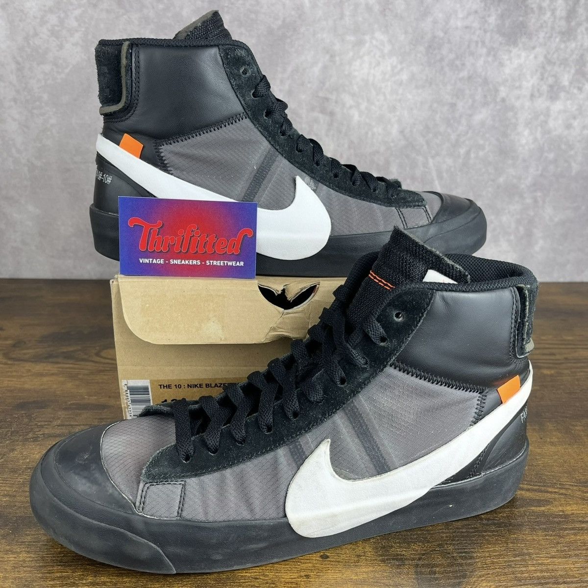 Nike × Off-White Nike Blazer Mid x OFF-WHITE Grim Reapers AA3832-001 Black OG Size US 10 / EU 43 - 1 Thumbnail