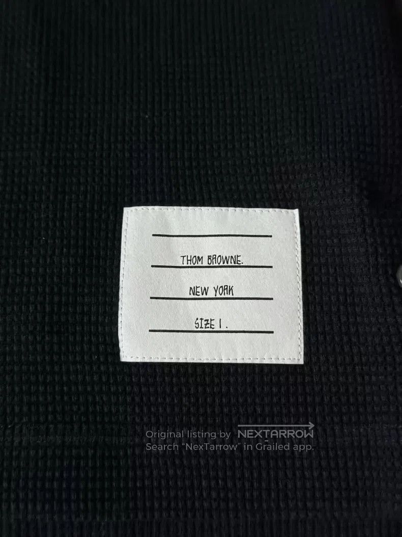 Thom Browne Thom Browne Long-sleeved high-necked waffle sweater Size US S / EU 44-46 / 1 - 5 Thumbnail
