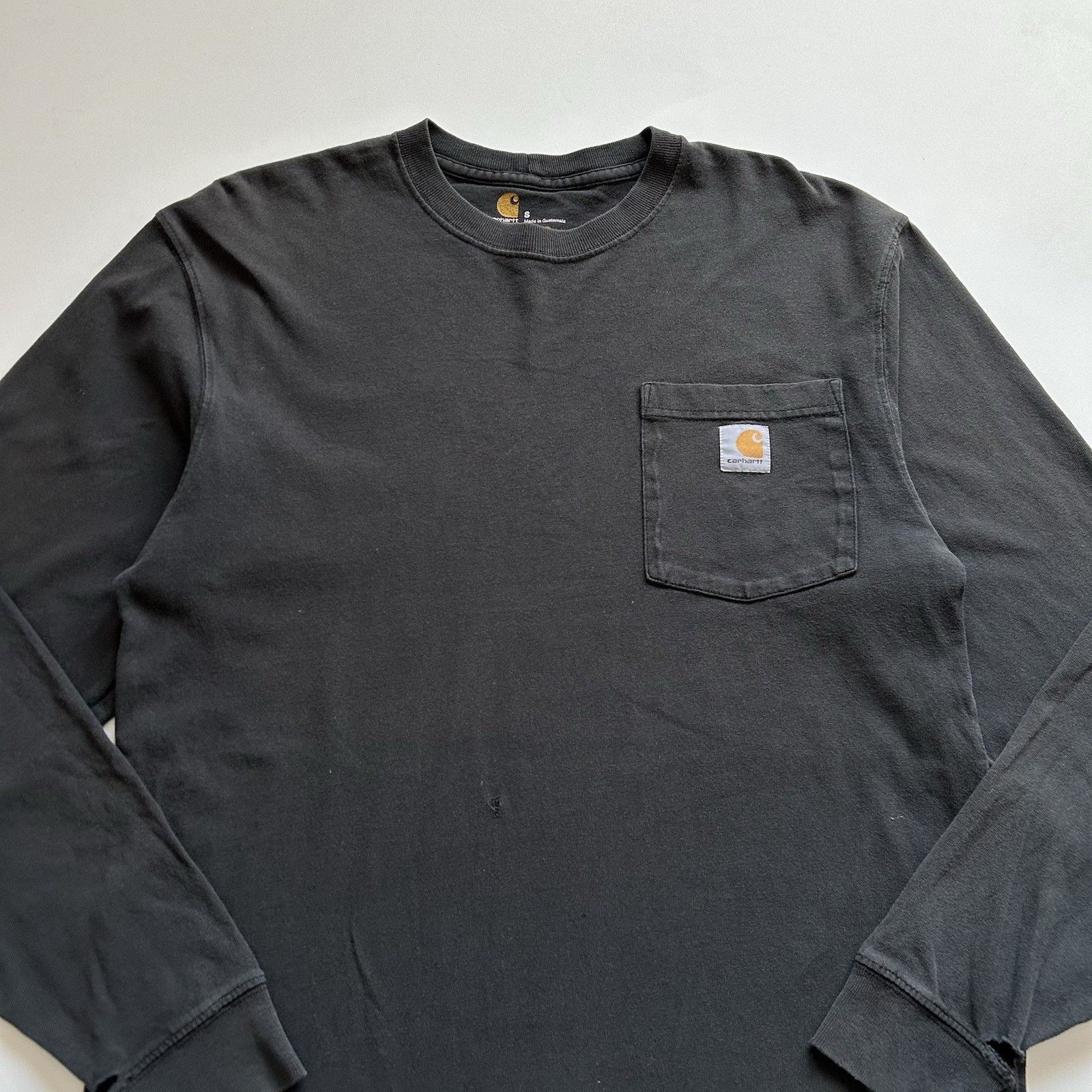 Carhartt Carhartt Long Sleeve Pocket T Shirt Small Faded Black Rare Size US S / EU 44-46 / 1 - 2 Thumbnail