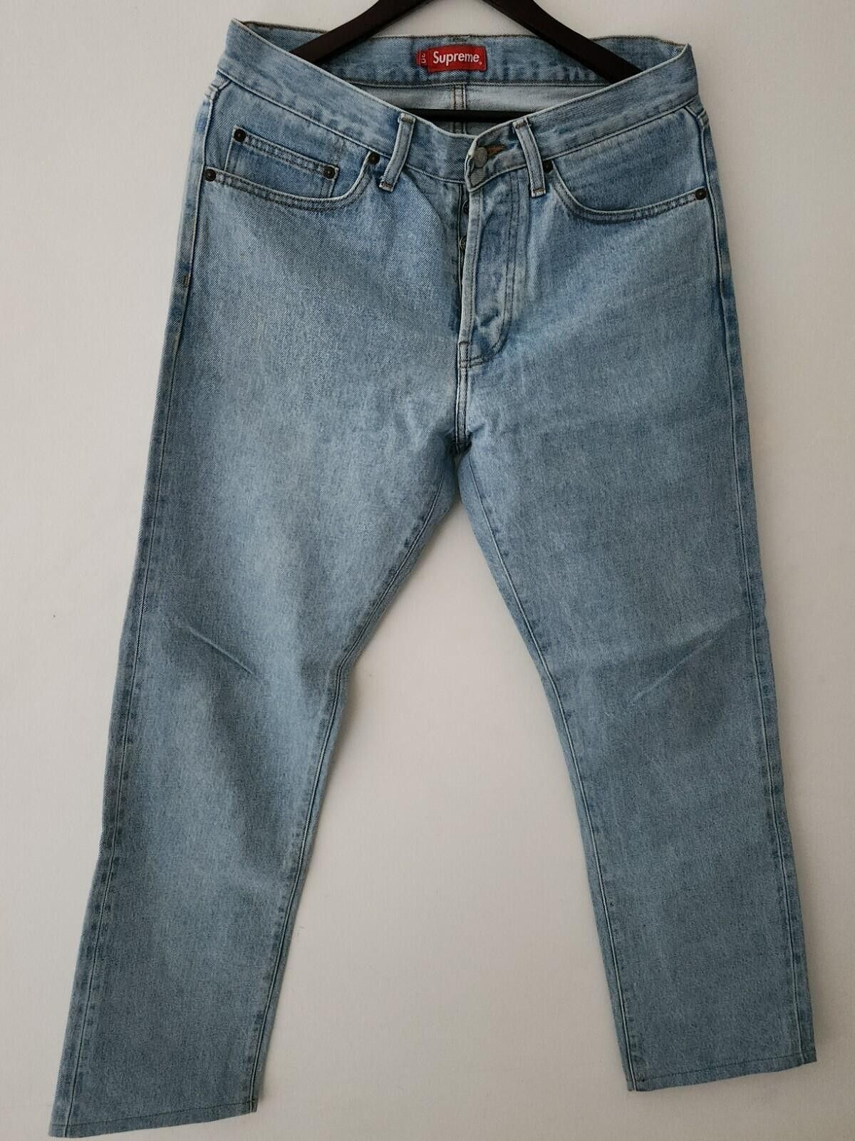 Supreme Supreme Light Wash Selvedge Denim Jeans – Size 30 | Grailed