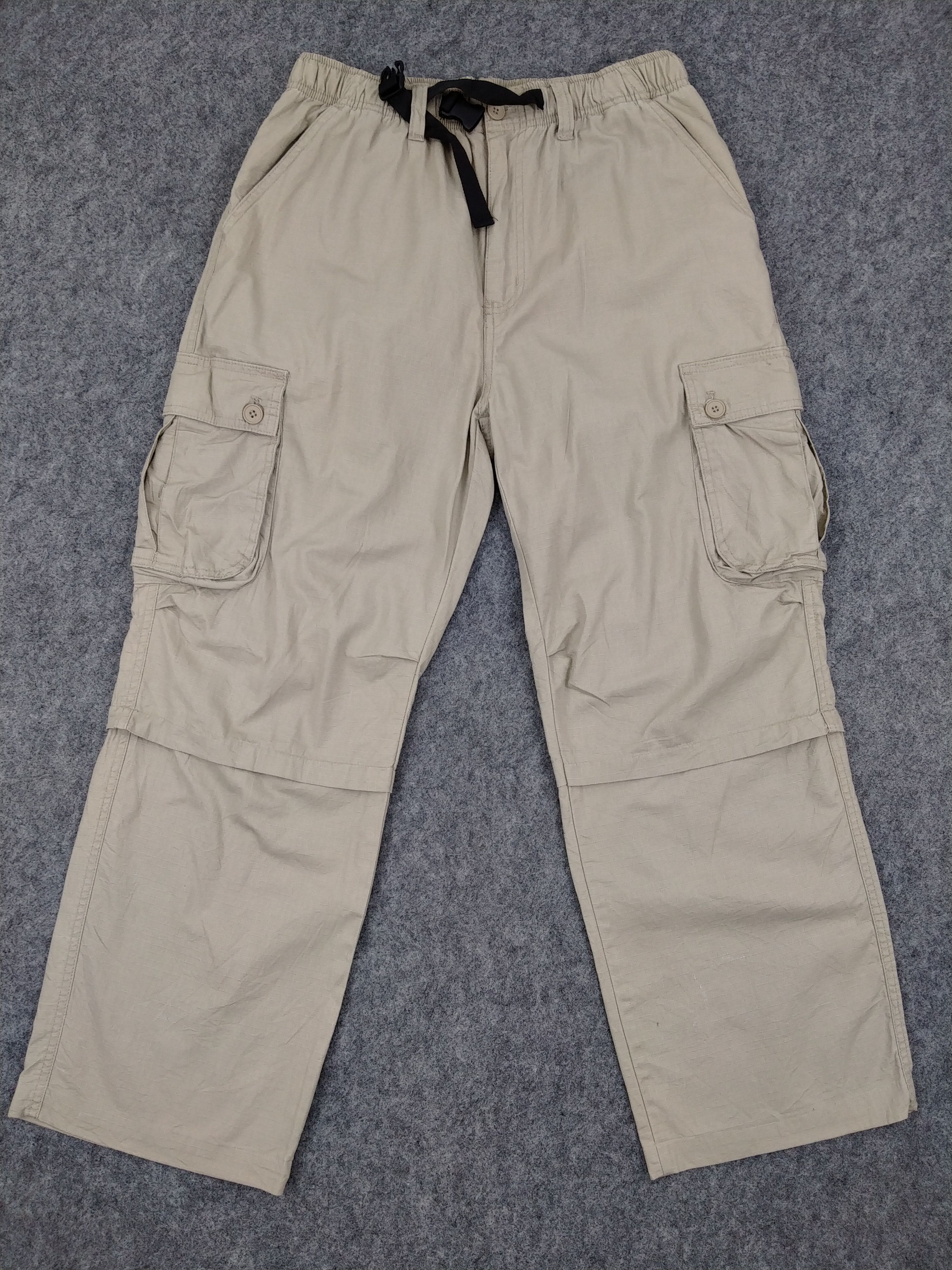 image of Elastic/drawstring Waist Cargo 28X27.5 Cp073 in Khaki, Men's