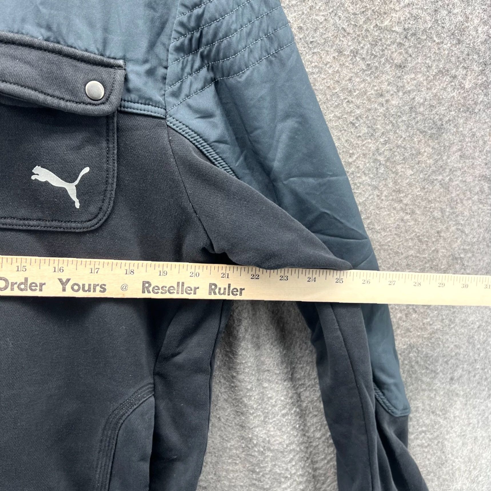 Puma VINTAGE PUMA Hoodie Jacket Men Large Black Gray Full Zip Hooded Athletic Sport Lifestyle Shirt Size US L / EU 52-54 / 3 - 5 Thumbnail