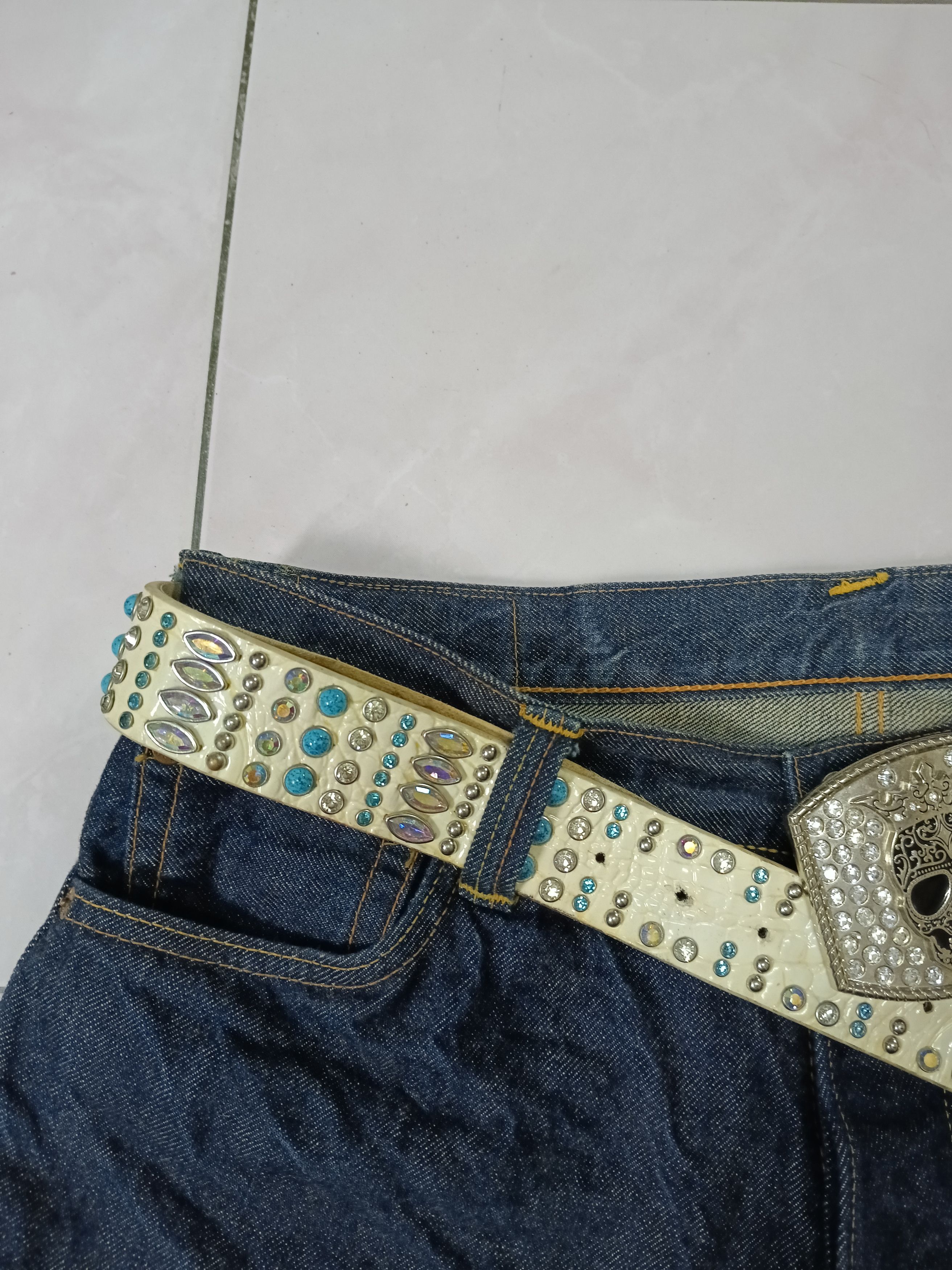 Other BUCKLE BELT SKULL STUDD SWAROVSKI BELT Size ONE SIZE - 4 Thumbnail
