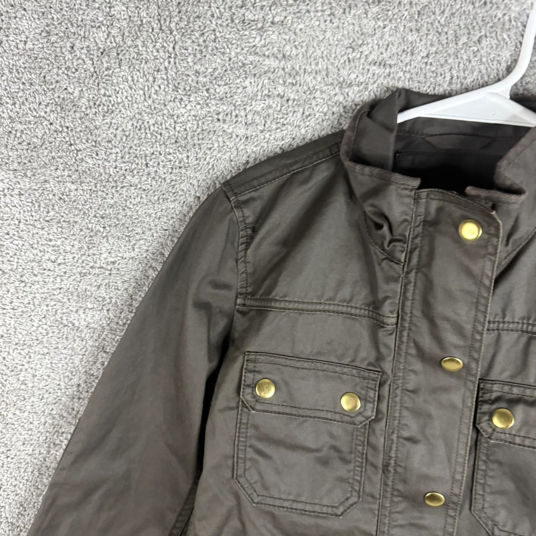 J.Crew J.Crew Military Jacket Womens XS Green Cotton Twill Zip Pockets Size XS / US 0-2 / IT 36-38 - 5 Thumbnail