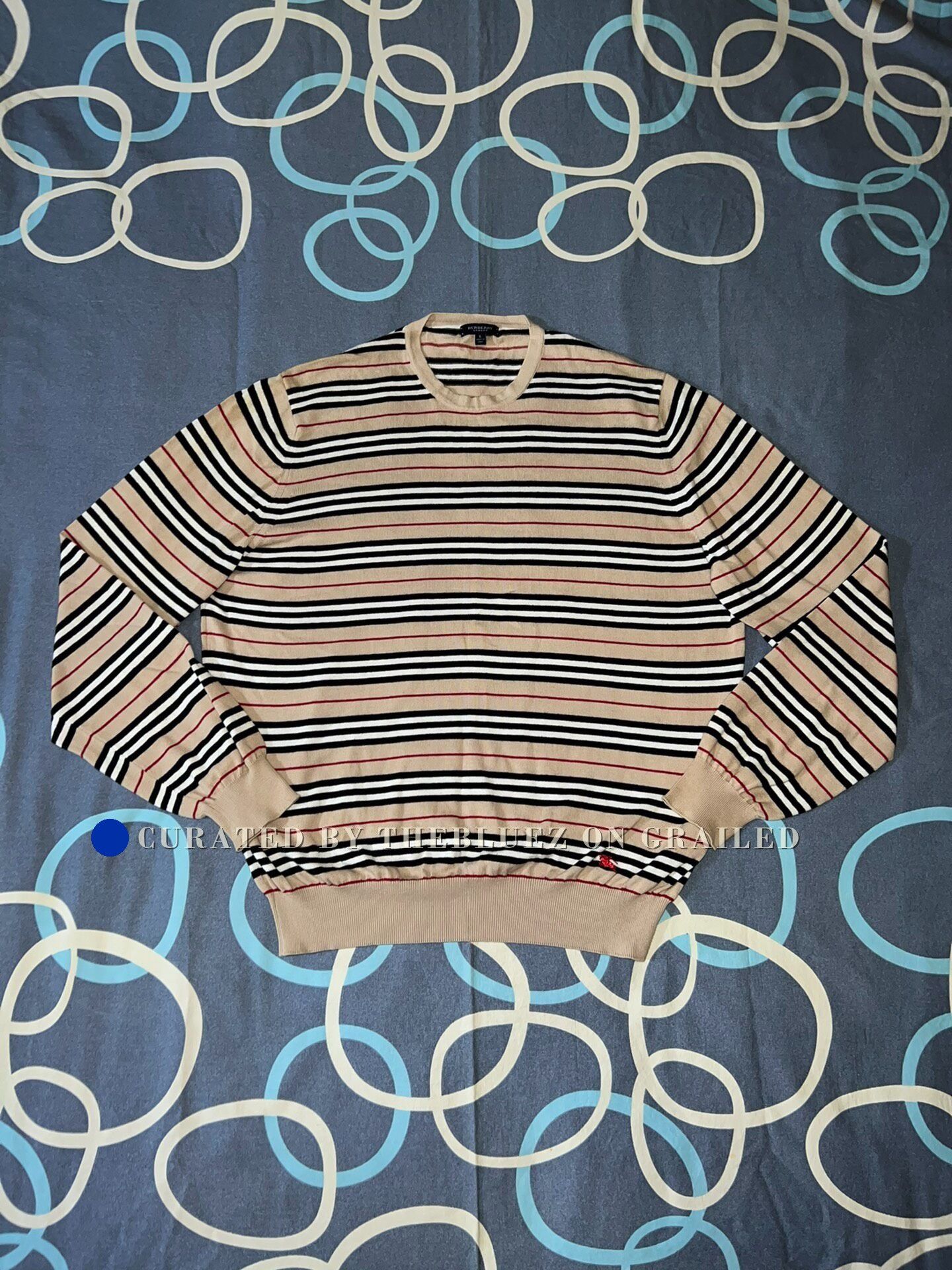 Burberry Burberry Classic Stripe Wool Cotton Coat Size US L / EU 52-54 / 3 - 1 Thumbnail