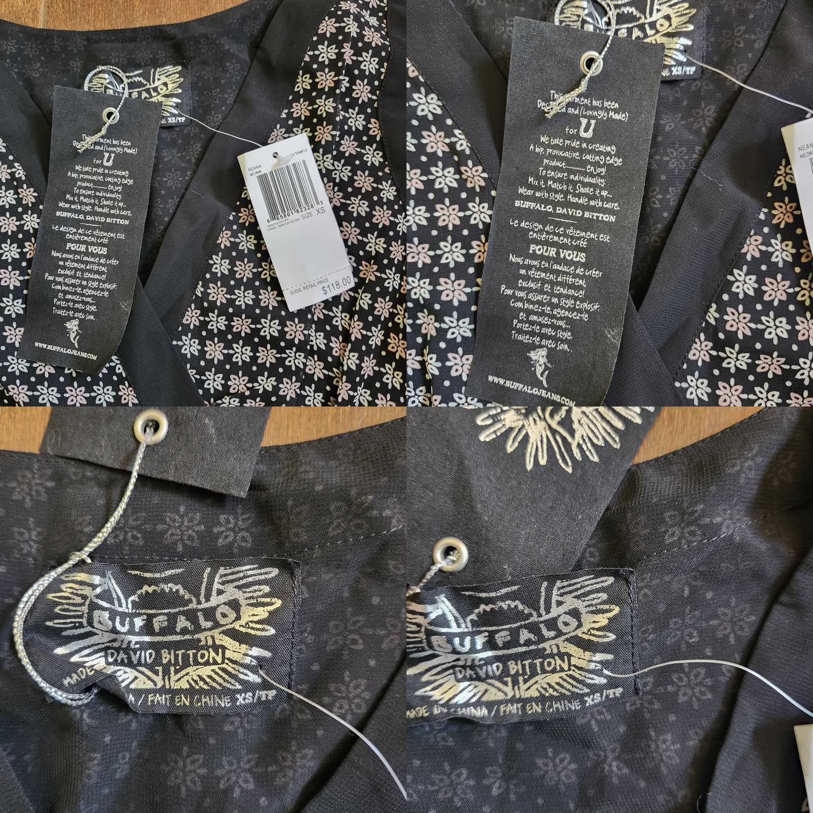 Buffalo David Bitton Buffalo Jeans Women's Maxi Dress Sleeveless Floral Ruffle XS Black NWT Busy Travel Party/Cocktail Gift Size XS / US 0-2 / IT 36-38 - 10 Thumbnail