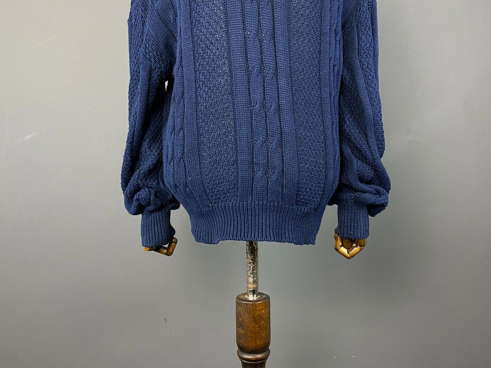 Lacoste Vintage Chemise Lacoste Blue Cotton Sweater Size 5 / L Size US L / EU 52-54 / 3 - 3 Thumbnail