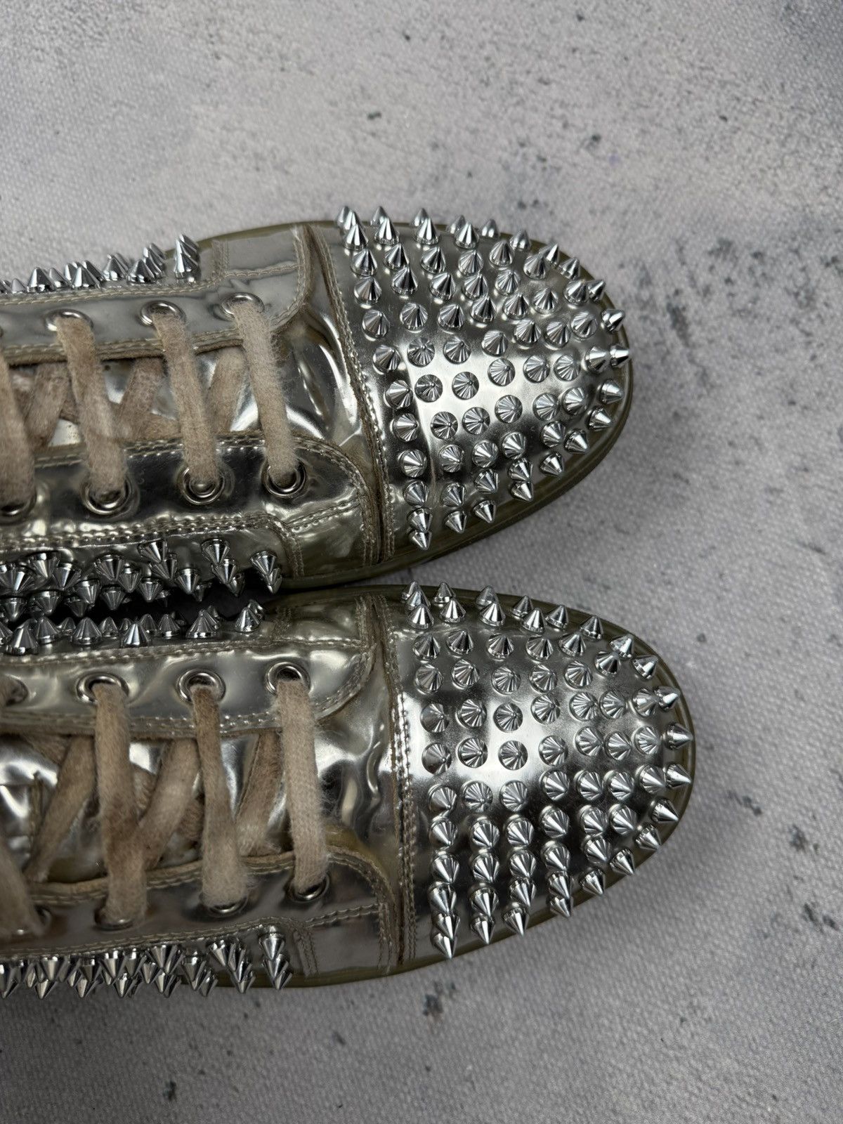 Christian Louboutin Christian Louboutin Louis Flat Antispecchio Spike Silver Size US 9 / EU 42 - 7 Thumbnail