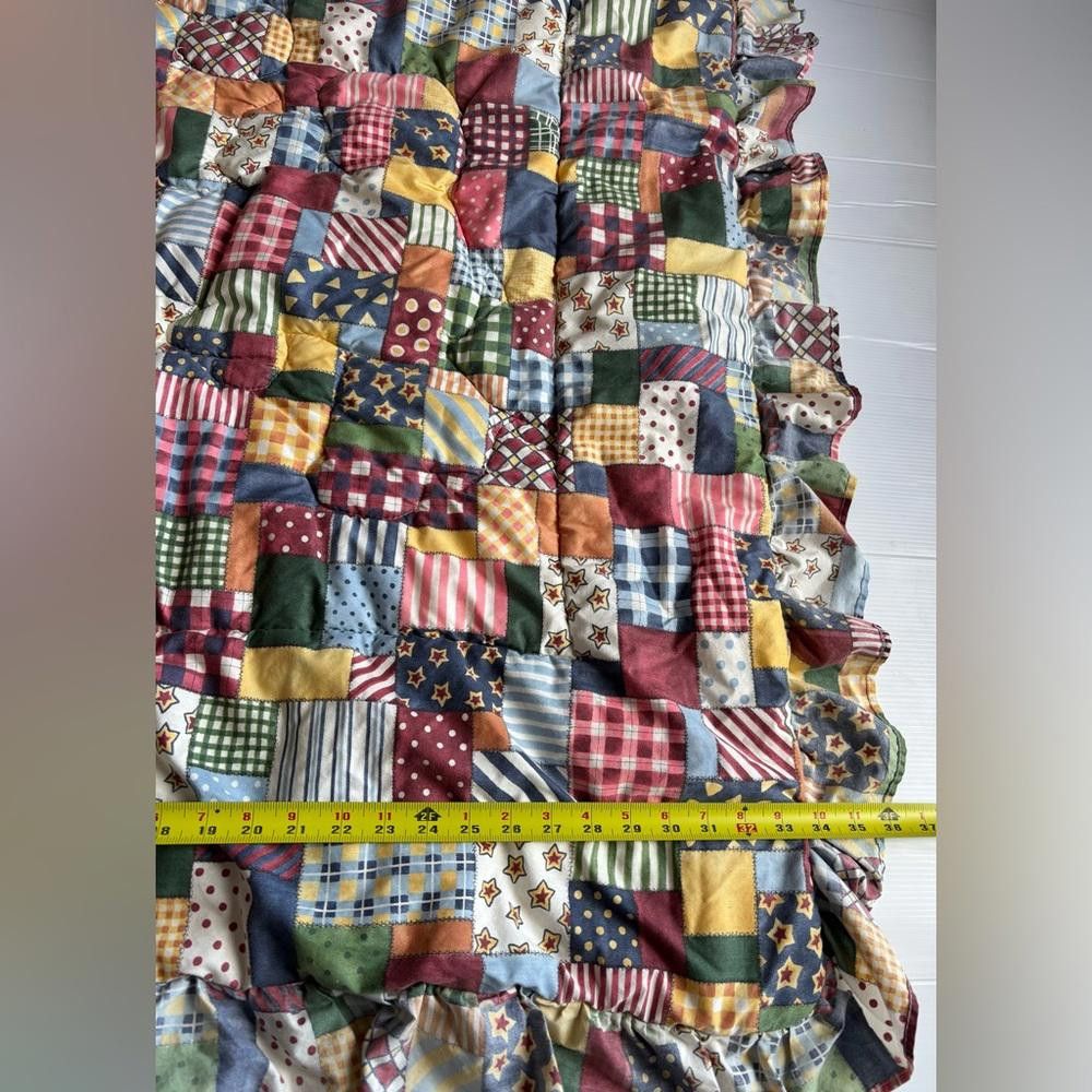 Designer Vintage Teddy Bear Themed Quilted Crib Blanket Size ONE SIZE - 5 Thumbnail