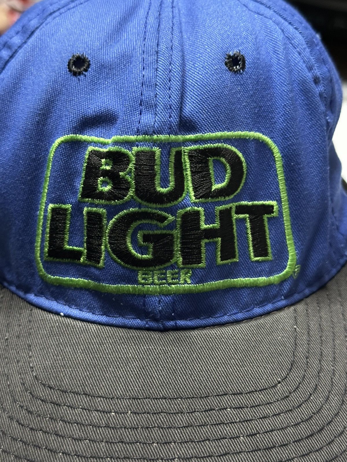 Budweiser Vintage 90s Bud light Beer promo SnapBack. Size ONE SIZE - 2 Thumbnail